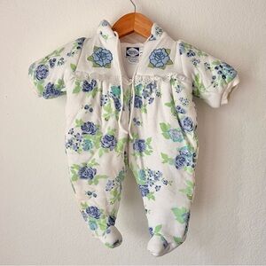 Vintage Carriage Boutiques Baby Girl Floral Snow Suit Sz 6m